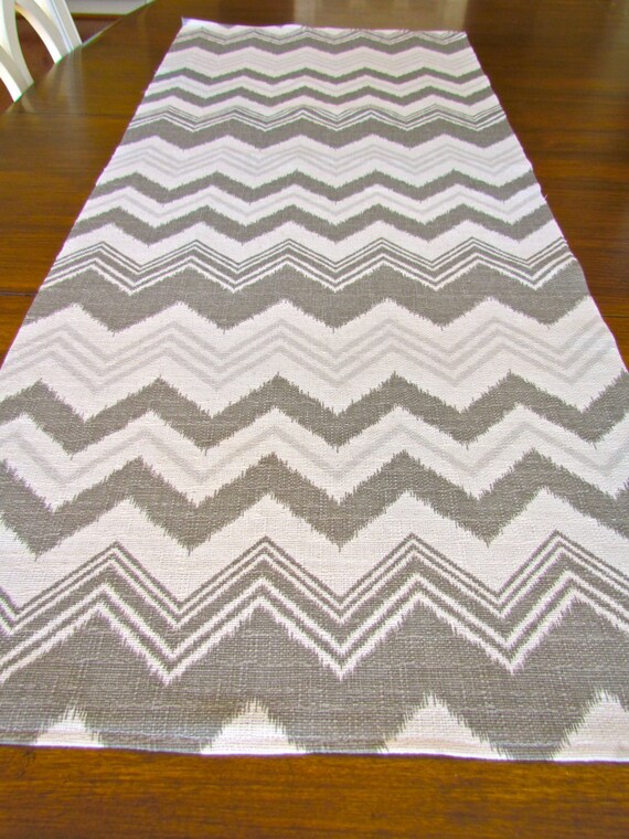 GRAY TABLE RUNNER 12 x 48 Gray Chevron Table by SimplyTableRunners