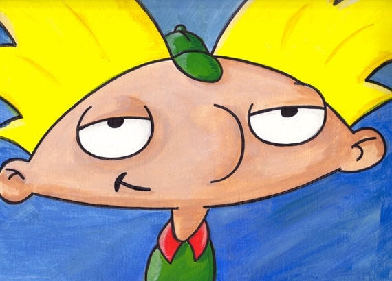 Hey Arnold Painting Acrylic 9 x 12