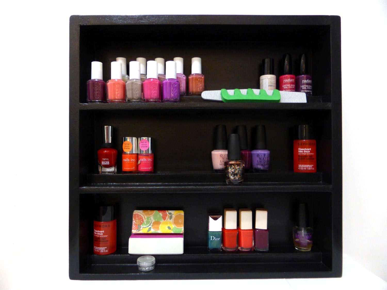 Black Nail polish rack storage wall hanging display