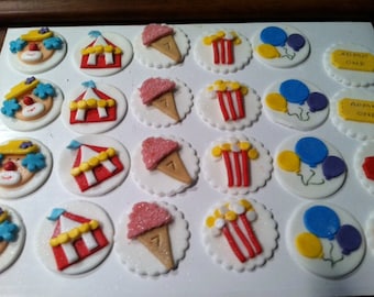Edible Carnival / Circus Cupcake Toppers