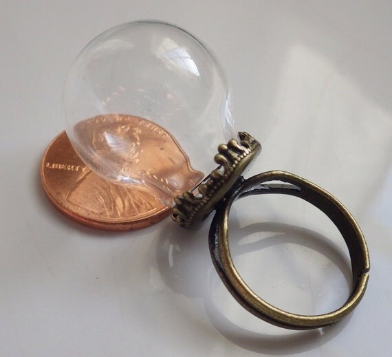 Items Similar To Glass Globe Ring Brass Ring And Glass Globe Set