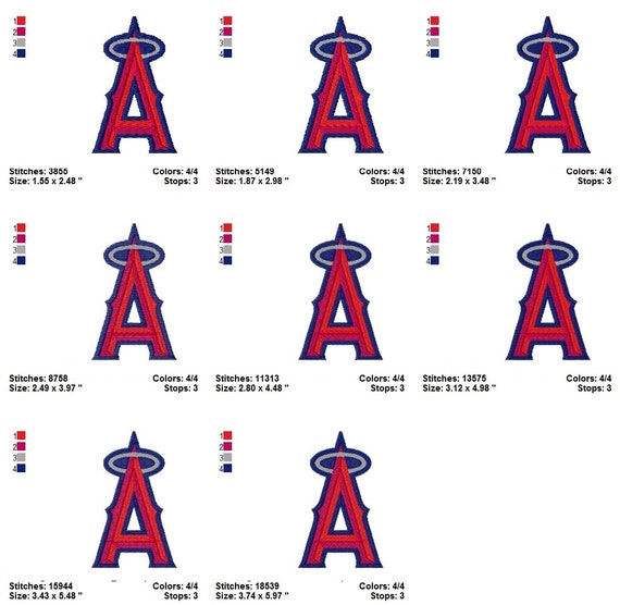 Los Angeles Angels Anaheim Embroidery Designs Instant Download