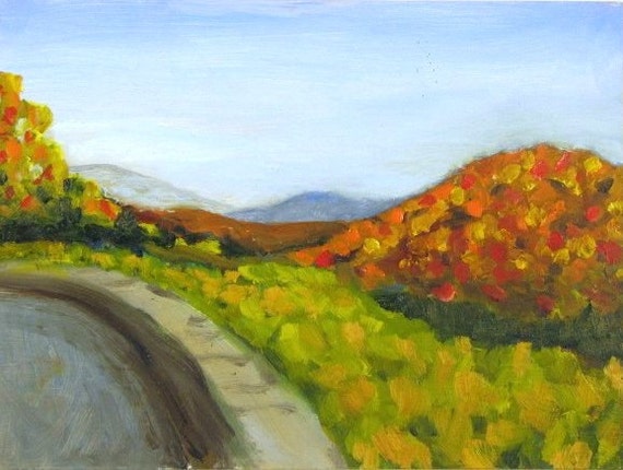 Blue Ridge Mountains Landscape Painting by PaulCharltonArt on Etsy