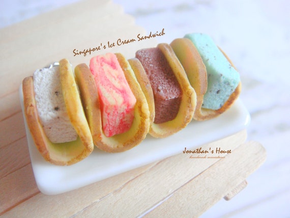 Ice Cream Sandwich Charm Miniature Food Jewelry Mini Food Fake Food Jewelry Foodie Gift