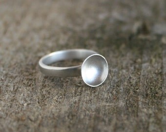 Handmade 10mm cup 925 sterling silver ring base. BLACK FRIDAY DISCOUNT