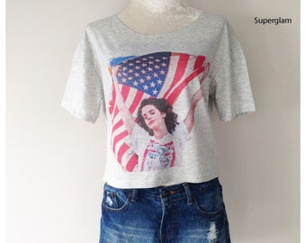 lana del rey american flag shirt