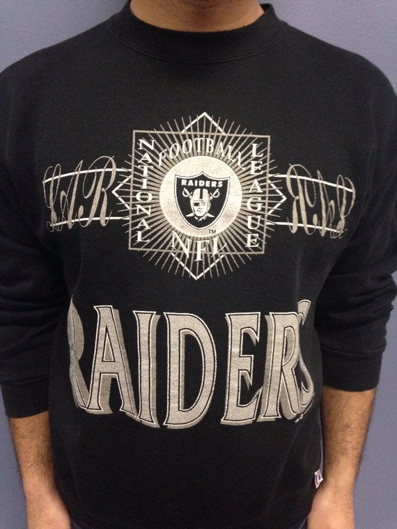 oakland raiders men's crewneck sweatshirt