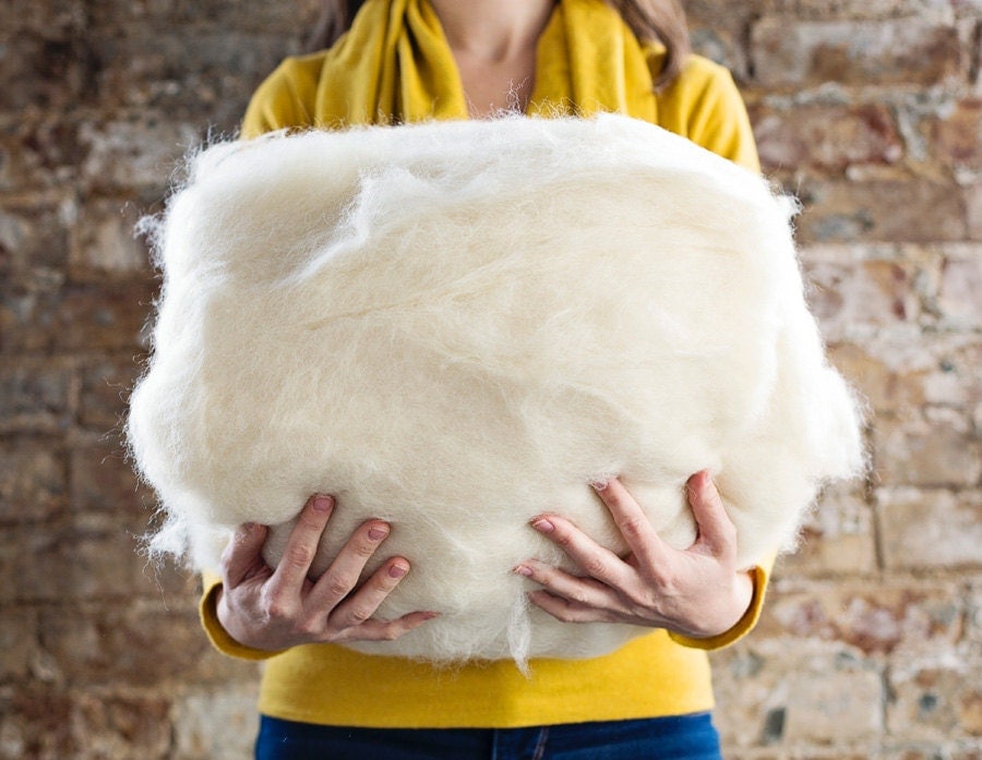 2 lb. Core Wool Batting For Needle Felting Wet Felting