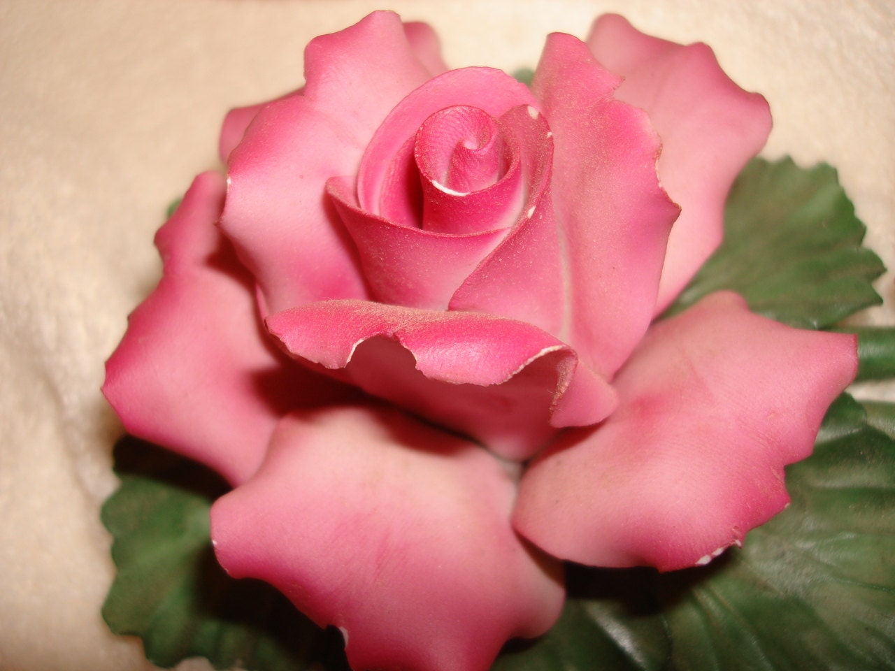 Genuine vintage 1960's DEA Capodimonte Porcelain RoseS