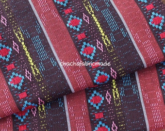 Tribal Fabric Ethnic Fabric Aztec Fabric Native Fabric BOHO Bohemian Style peruvian fabric Brown-Half Yard
