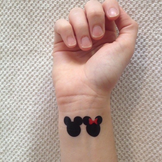 3 Mickey and Minnie Temporary Tattoos SmashTat by SmashTat on Etsy