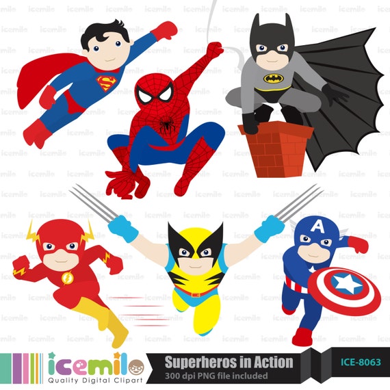 superhero clipart etsy - photo #17