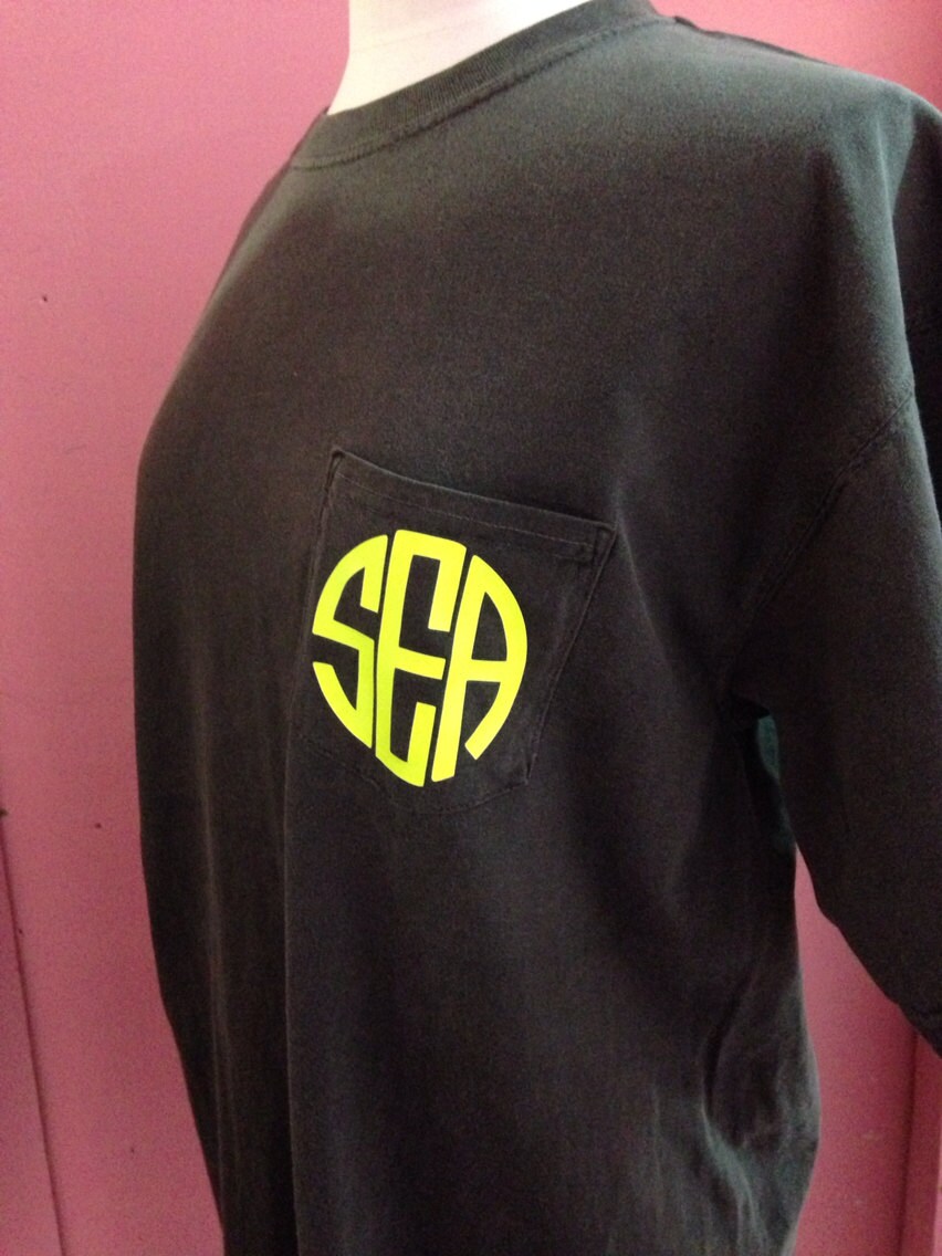 monogrammed pocket t shirts