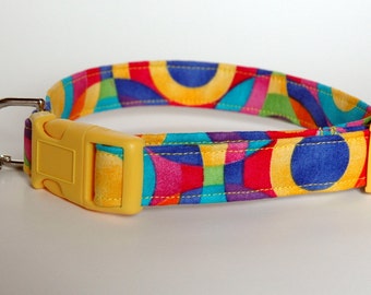 Handmade Fun Multi Colorful Girl Dog Collar New