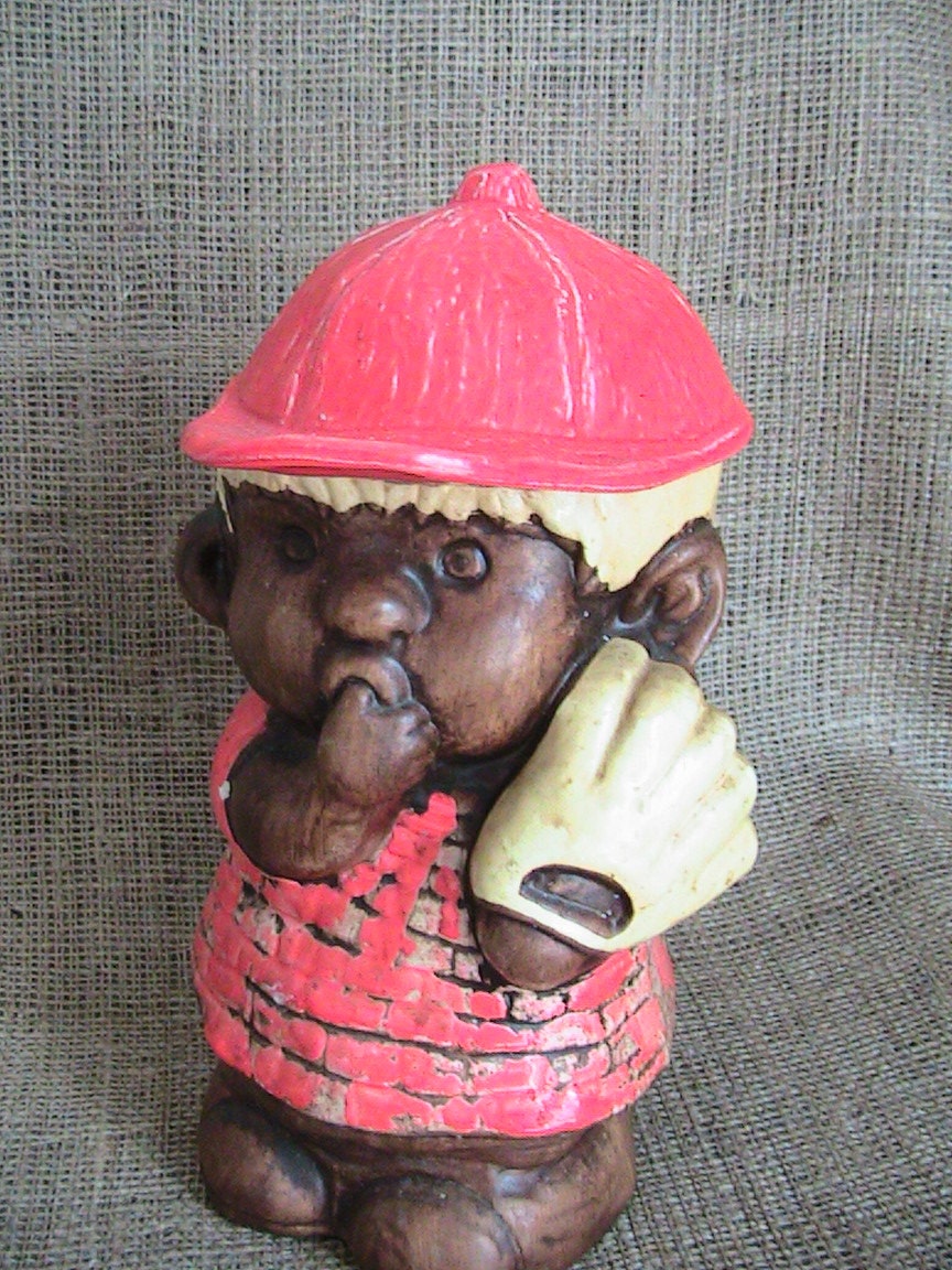 Vintage Treasure Craft Baseball Boy Cookie Jar by NanasOldShed