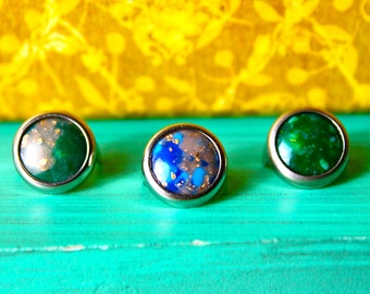 Acrylic "Gemocite" Stones Mounted in Rims 1/2" (11mm) 25pices/package