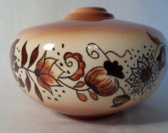 Vintage Lamp Base Hand Painted Ceramic S458