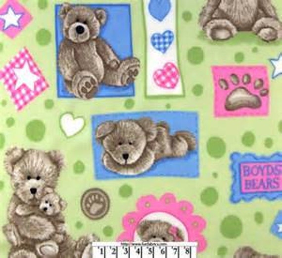 Boyds Teddy Bear Fleece Fabric by the yard by ReneesChoiceFabrics