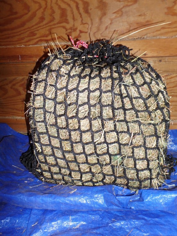 Slow Feed Hay Net 13/4 HEAVY DUTY Woven by HayBurnersEquineLLC