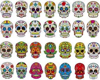 Popular items for sugar skull clip art on Etsy