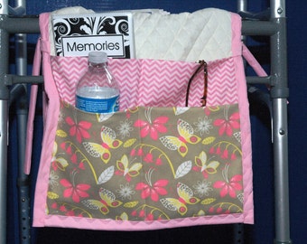 Walker bag pouch tote mobility bag tote assisted living tote sofa caddy hospital bed caddy bedside caddy