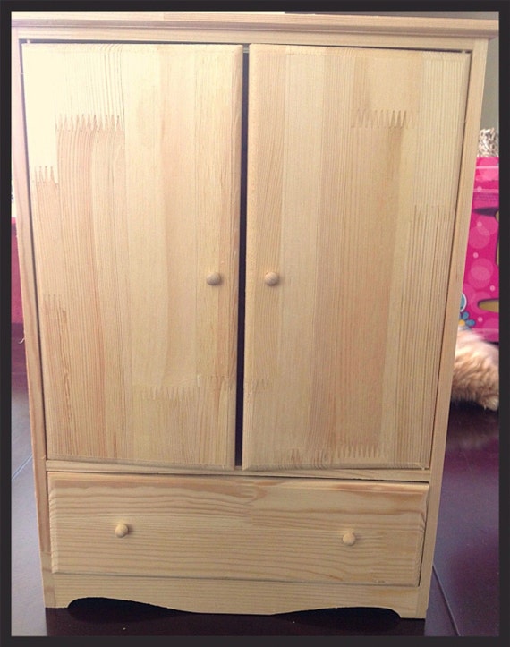 Items similar to American Girl Unfinished Armoire To Be Painted & Decorated on Etsy