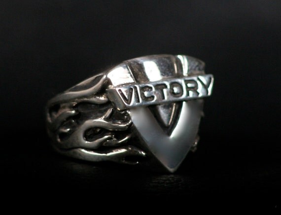 Items similar to mens victory motorcycle ring custom on Etsy