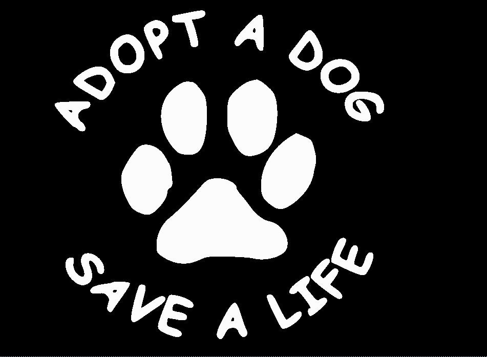 Adopt a Dog Save A Life Vinyl Decal by TurtlesCustomGraphic