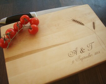 Handmade Cutting Board. Personalized Cutting Board. Custom engraved. Gift for Wedding, anniversary