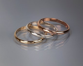 Stackable ring, Choose a color-Yellow, Rose gold or Argentium silver, Purchase by set or single, Knuckle ring, Gold filled, Toe ring, Gift