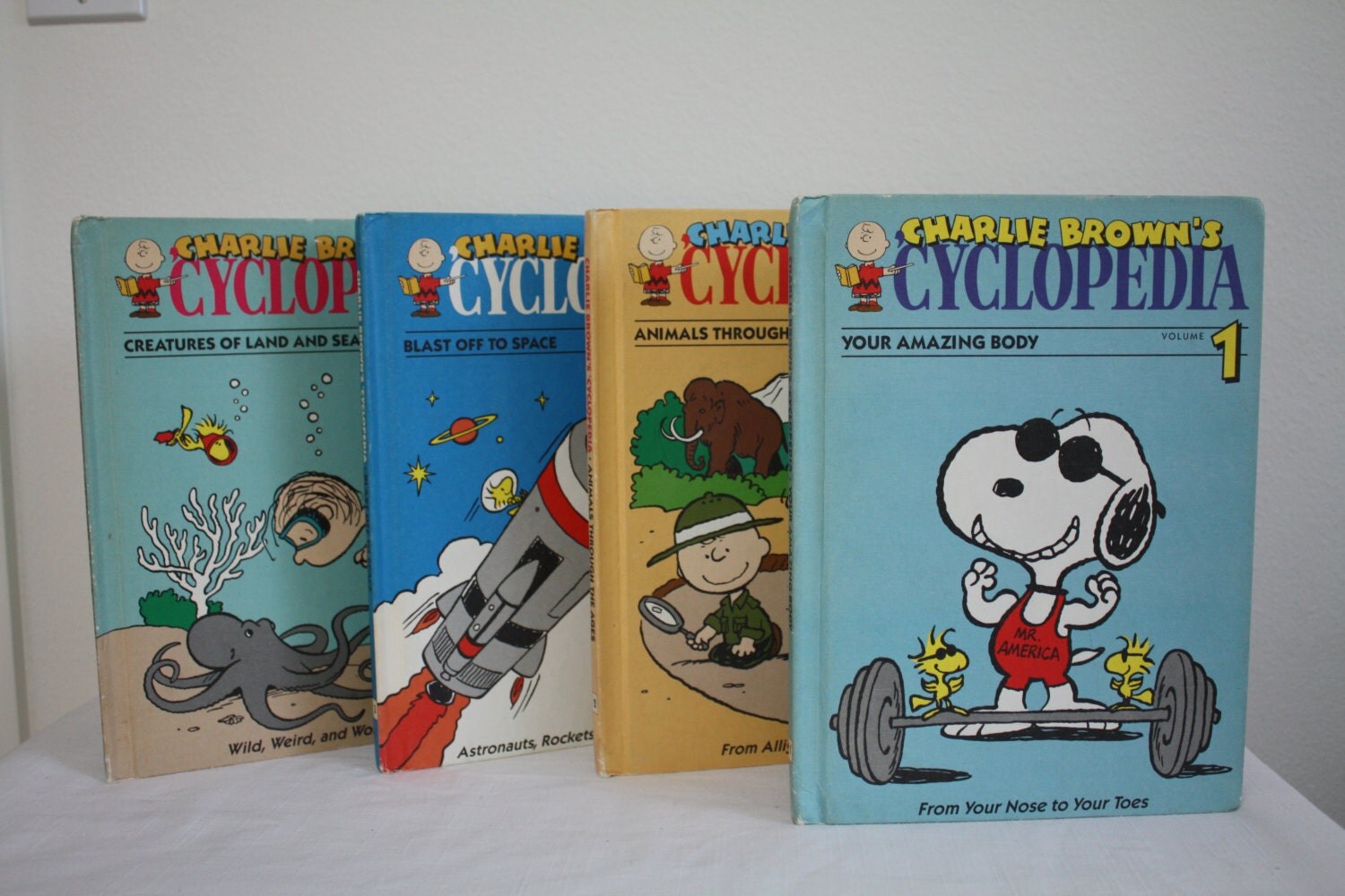 Vintage Charlie Brown Encyclopedia Set of 4 by MrCaptainFantastic