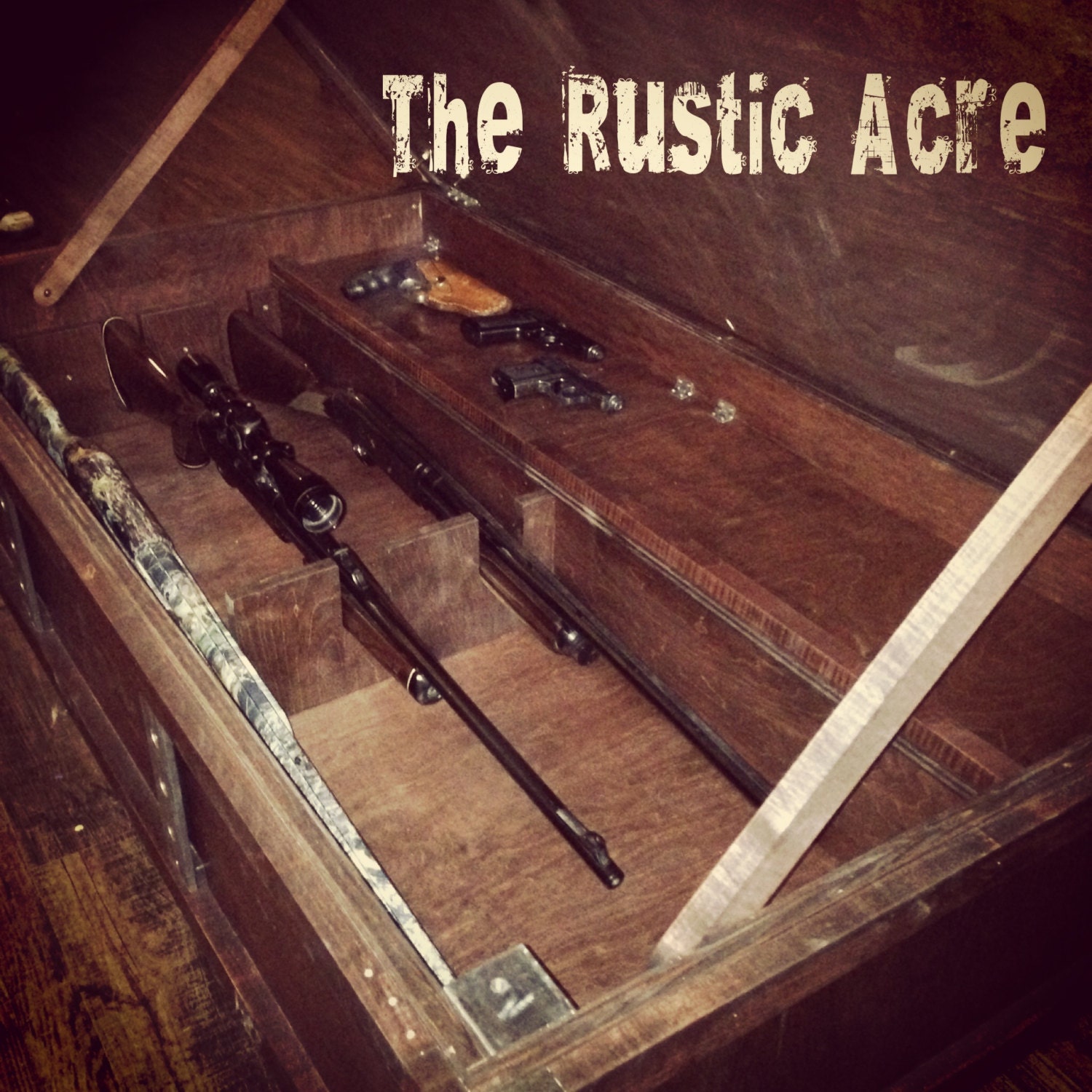 Coffee Table with Hidden Gun Storage