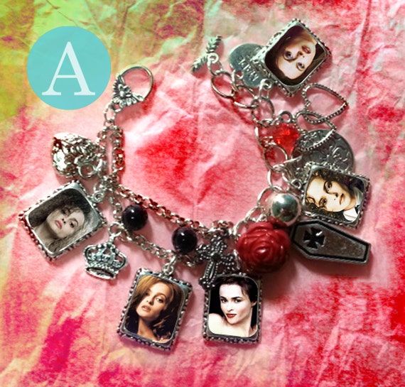 Helena Bonham Carter charm bracelet necklace by VoDoFad on Etsy