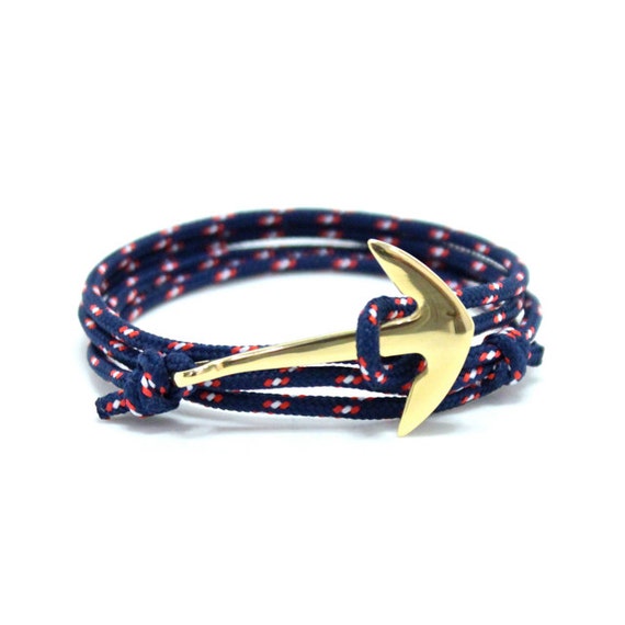 Bracelet ancre bleu marine corde Bracelet par PortUnionTrading \u2013 Etsy