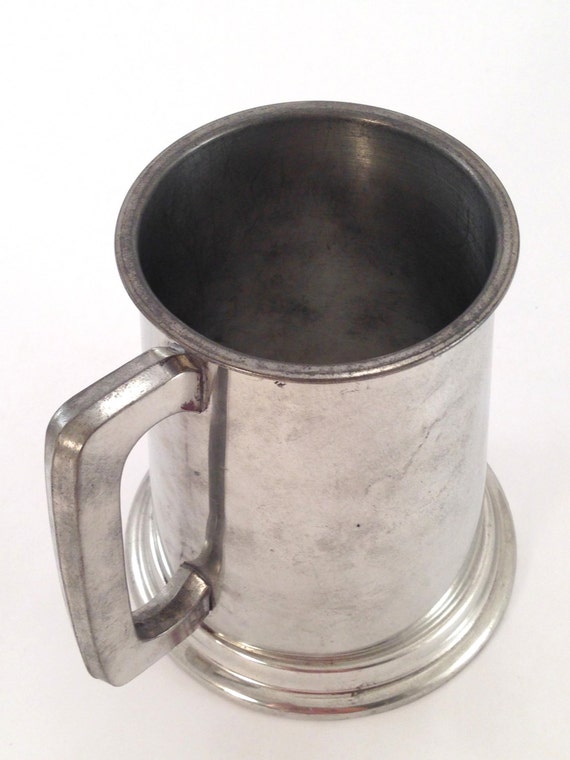 Leonard English Pewter Tankard Clear Bottom Mug Engraved