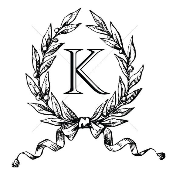 Wedding Monogram K // Digital Download // Custom Monogram Logo