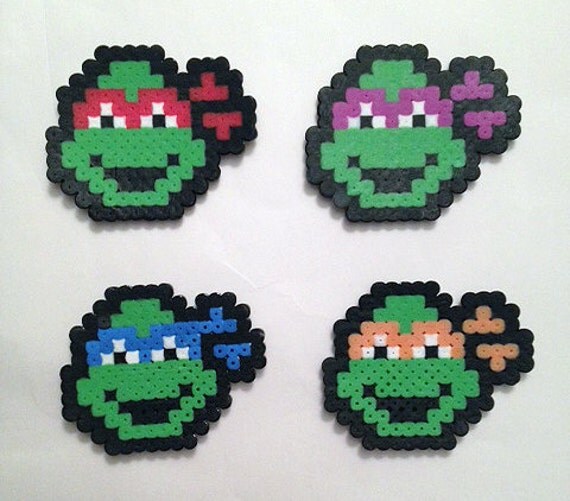 Items similar to Ninja Turtle Perler Bead / Hama / Sprite Art - Raphael ...