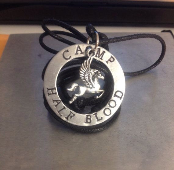 Percy Jackson Inspired "Camp Half-Blood" Necklace
