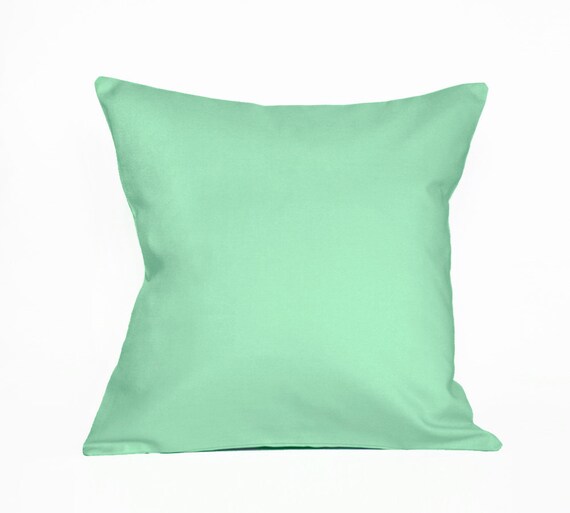 16x16 mint pillow cover mint green cushion mint by PillowMaze