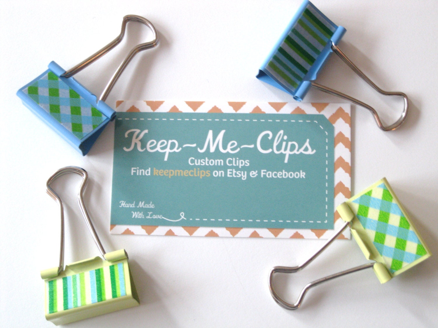 Decorative Binder Clips Stripes by KeepMeClips on Etsy