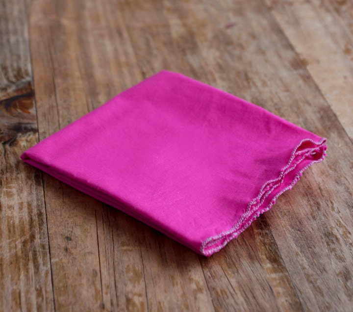 Hot Pink Handkerchief by SugarCoatedHammer on Etsy