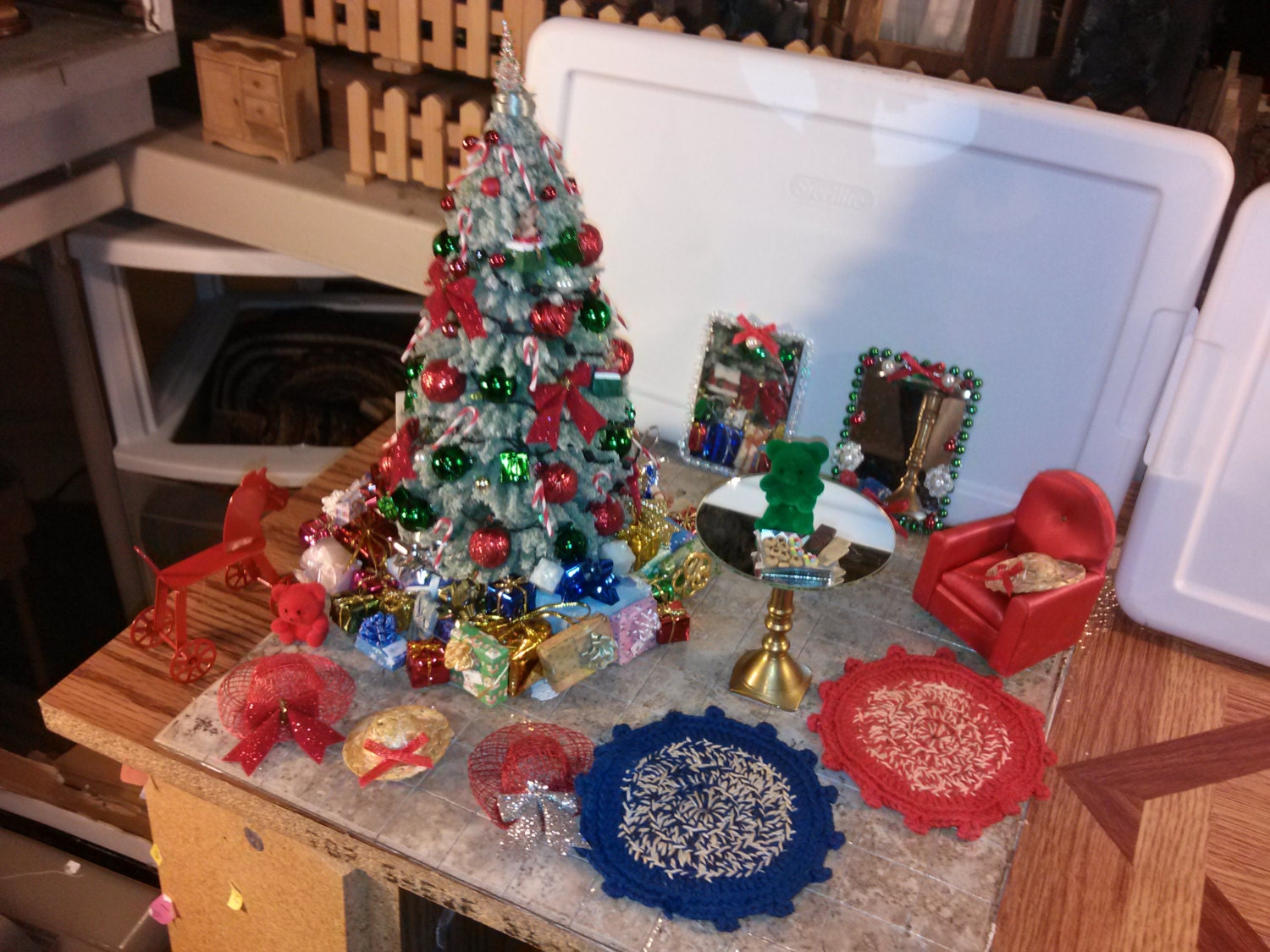 High Quality dollhouse furniture living room set christmas