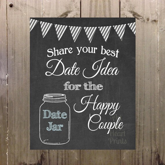 Date Jar Sign Wedding Date Jar Sign Wedding Date Jar Print 