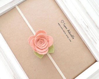Felt Flower Headband - Felt Baby Headband, Toddler Headband, Girls Headband