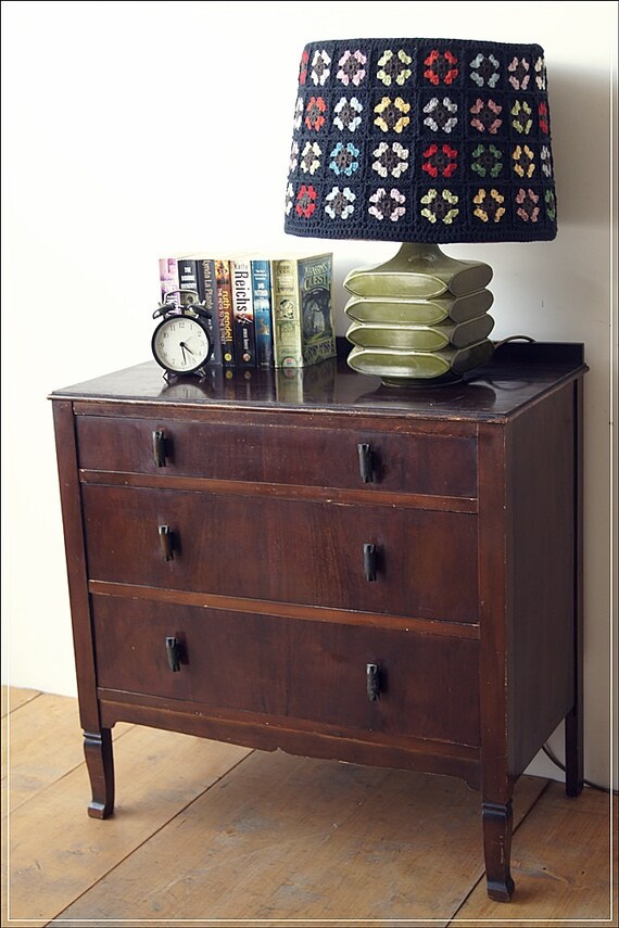 Vintage retro art deco wooden chest of drawers tv stand