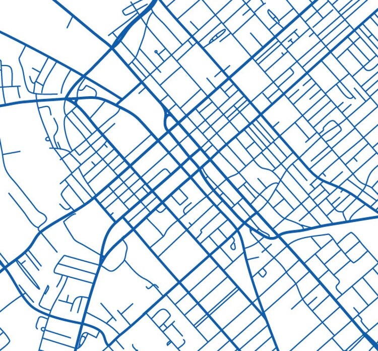 Lexington Kentucky Abstract Street Map Print by louisianaprints