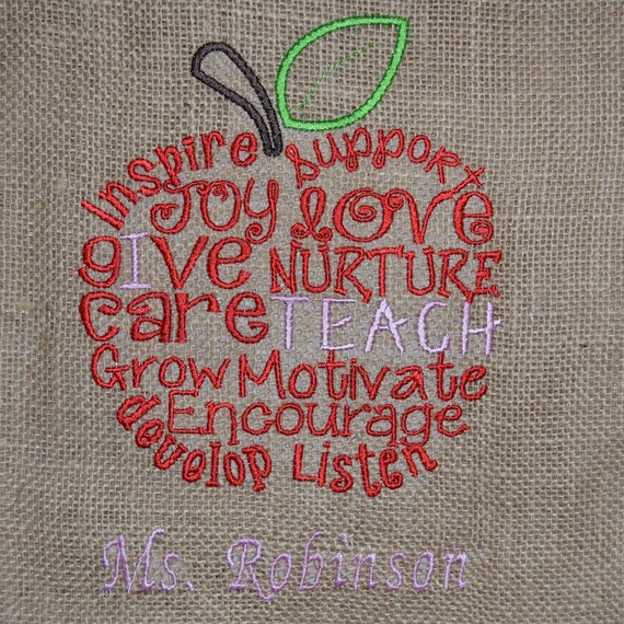 Teacher Appreciation Personalized Custom Embroidered Teacher