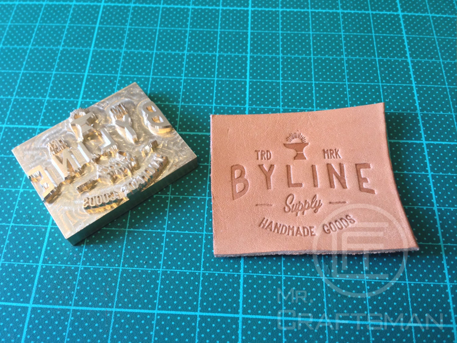Custommade Leather Brass Stamp with screw