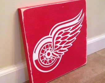 Detroit Red Wings sign - wood wall art
