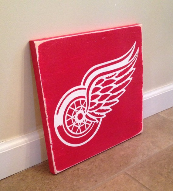 Detroit Red Wings sign wood wall art